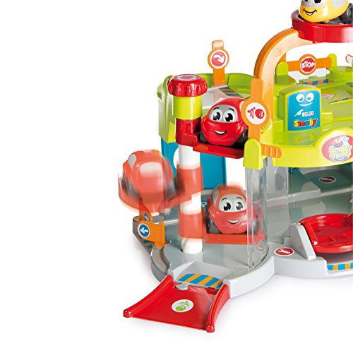 51VOem2tXjL Smoby - Vroom Planet Premier Garage - 2 Niveaux + Ascenseur et Héliport - 1 Voiture + 1 Hélicoptère Inclus - Jouet pour Enfant dès 18 Mois - 120402