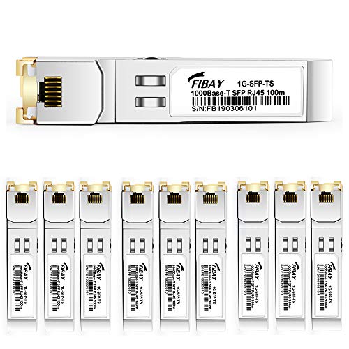 Up To 40% OFF SFP to RJ45 10 Pack for Ubiquiti UF-RJ45-1G Cisco GLC-T GLC-TE SFP-GE-T Brocade 1000Base-T SFP Mini-GBIC Transceiver Module, Copper, 100m