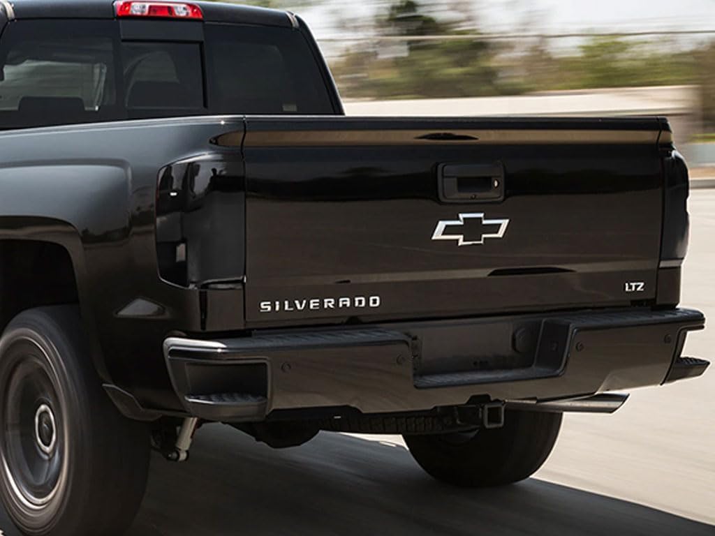 Rvinyl Tail Light Pre Cut Film Tint Cover Kit in Blackout Smoke Compatible with Chevrolet Silverado 2014-2018 - Tail Light Tint Film - Adhesive Backs