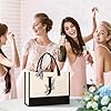 Personalized Initial Canvas Tote Bag, Cosmetic Bags, Suitable for Birthday, Wedding, Beach, Holiday, Great Birthday Gifts for Women, Mom, Teachers, Nurses, Best Friends, Bridesmaids (J) #4