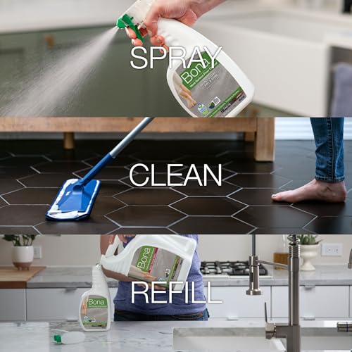 Image of Bona Multi-Surface Floor Cleaner Spray - 32 fl oz - Unscented - Includes Filled Bottle + Concentrate Refill for Multi-Surface Floor Cleaning