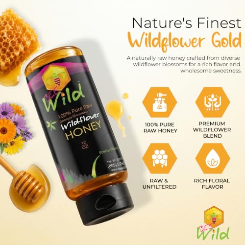 Miel silvestre pura y cruda Bee Wild 12 oz miniatura 2