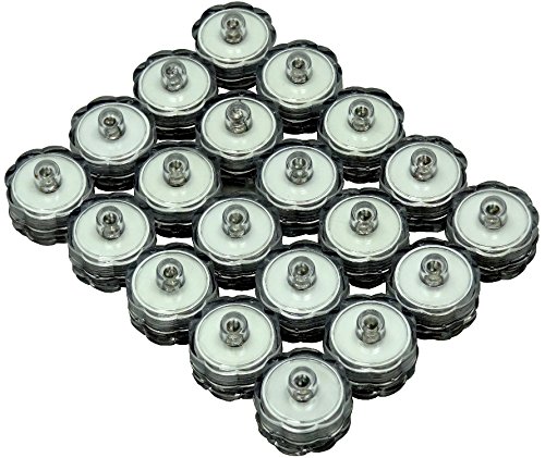 BlueDot Trading Orange Submersible LED Tea Lights - Waterproof Battery-Operated, Add a Romantic Glow to Your Water Features, Wedding Decor, and more, Quantity 20