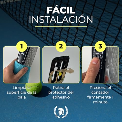 Instrucciones paso a paso para instalar el contador de puntos en una pala de padel