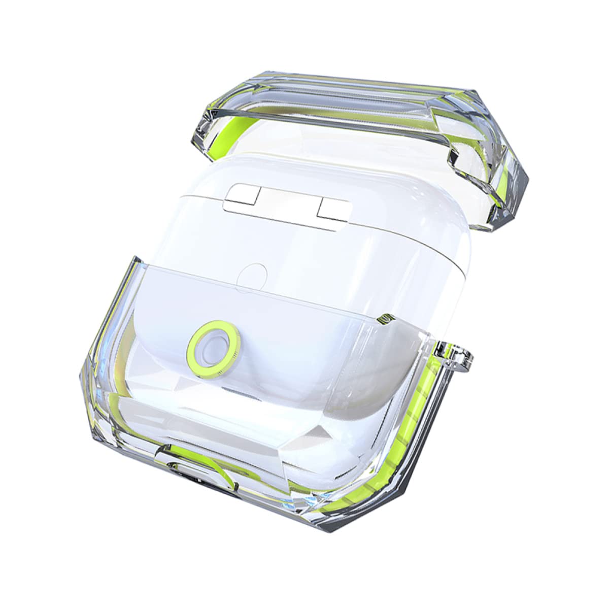 Gatuida 3pezzi Custodia Protettiva Trasparente Tpu Per Auricolari Wireless Compatibile Con Pro Resistente Agli Urti e Ai Graffi Colore Giallo Fluorescente Per Uso Quotidiano e Attività