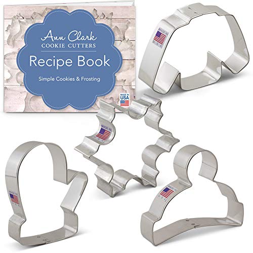 Ann Clark Cookie Cutters 4-Piece Winter and Christmas Cookie Cutter Set