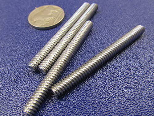 Aluminum Fully Threaded Round Rod, RH, 10-24 Thread Size x 2" Length, 50 Pcs.