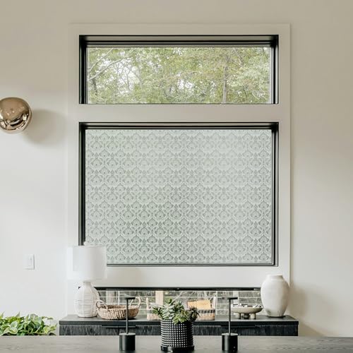Vinilo decorativo para ventana con patrón Barroco 25 x 17 in miniatura 2