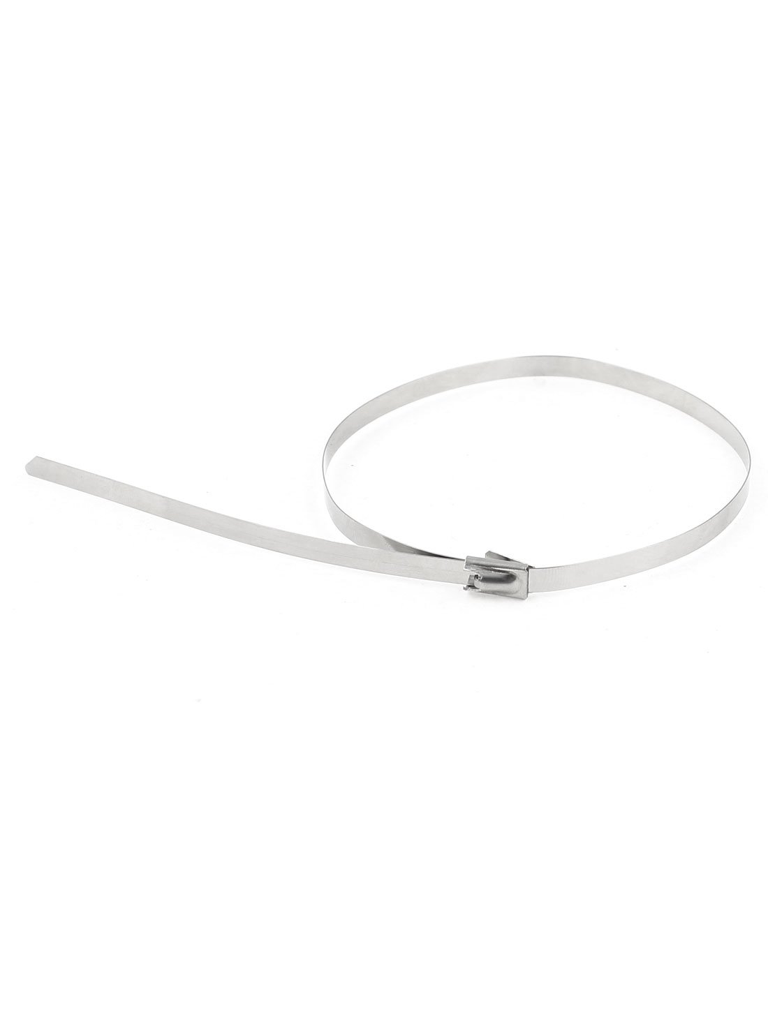 Aexit 30pcs Strap Hose Clamps Clamp Stainless Steel Zip Cable Ties Snap Grip Hose Clamps Wrap 4.6mmx300mm