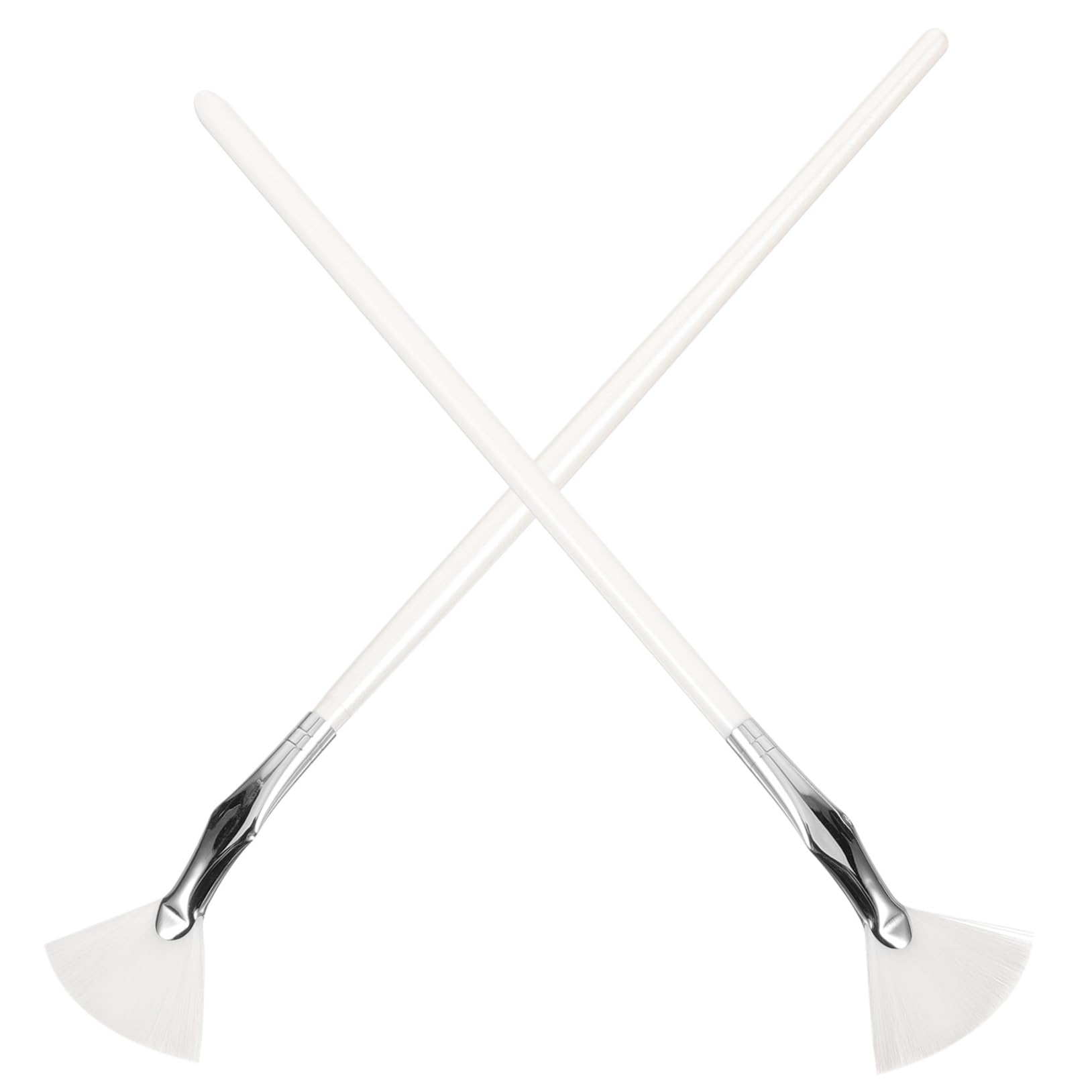 MUSISALY 2pcs Curved Fan Eyelash Brush for Mascara Precision Lower Eyelash Applicator Comfortable Handle