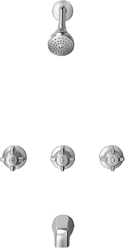 Miniatura 3 de Central Brass 0968-Z Juego de bañera y ducha con tres asas en cromo