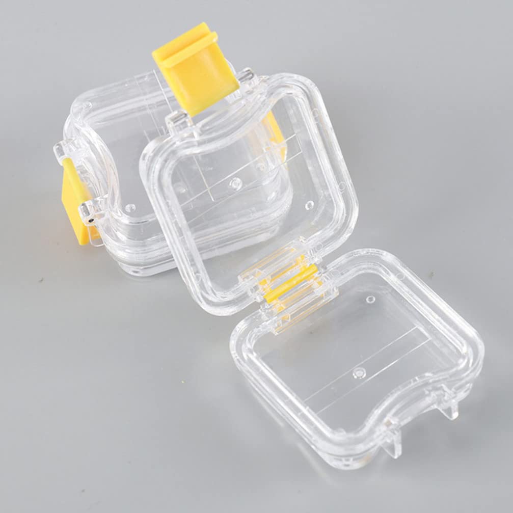5Pcs Membrane Tooth Boxes Transparent Membrane Film Tooth Box with Latch Denture Storage Boxes