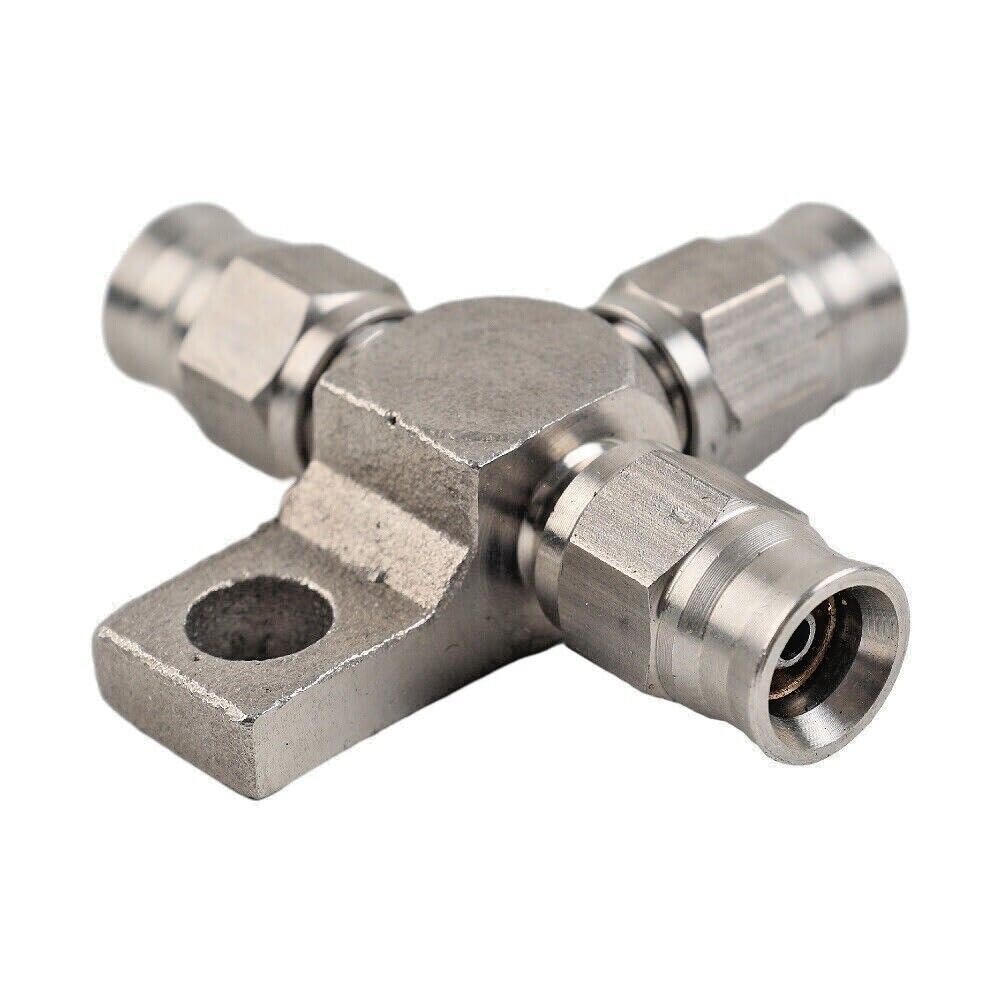 Motorsport And Accessories Silver Motorsport An -3 An3 Stainless Steel Ptfe T-Piece Custom Brake Hose Adapter Rally Race