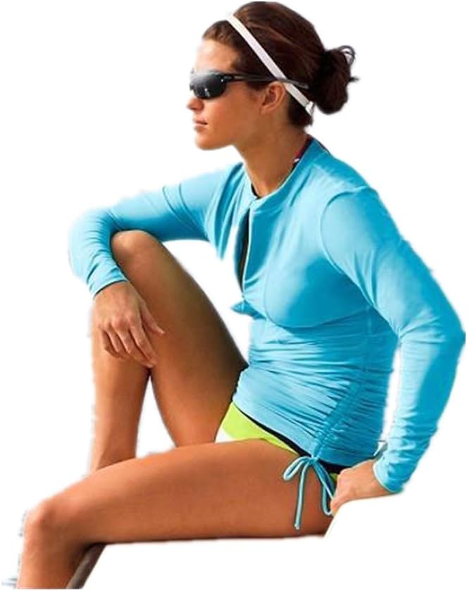 Surfing Suit Women Top Modest Swimsuit UV Sun Protection Long Sleeve Rash Guard Swim Top