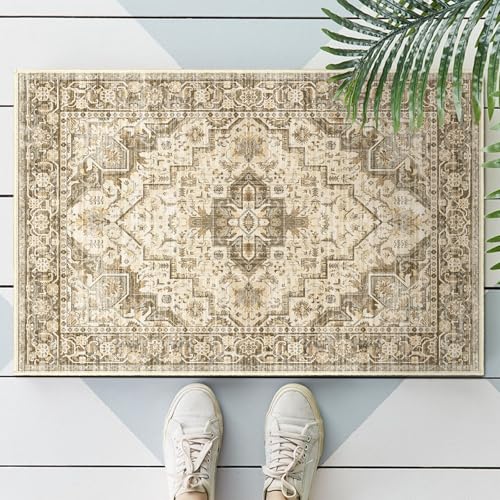 Tapete decorativo marrón 2x3 ft Fortsea miniatura 4