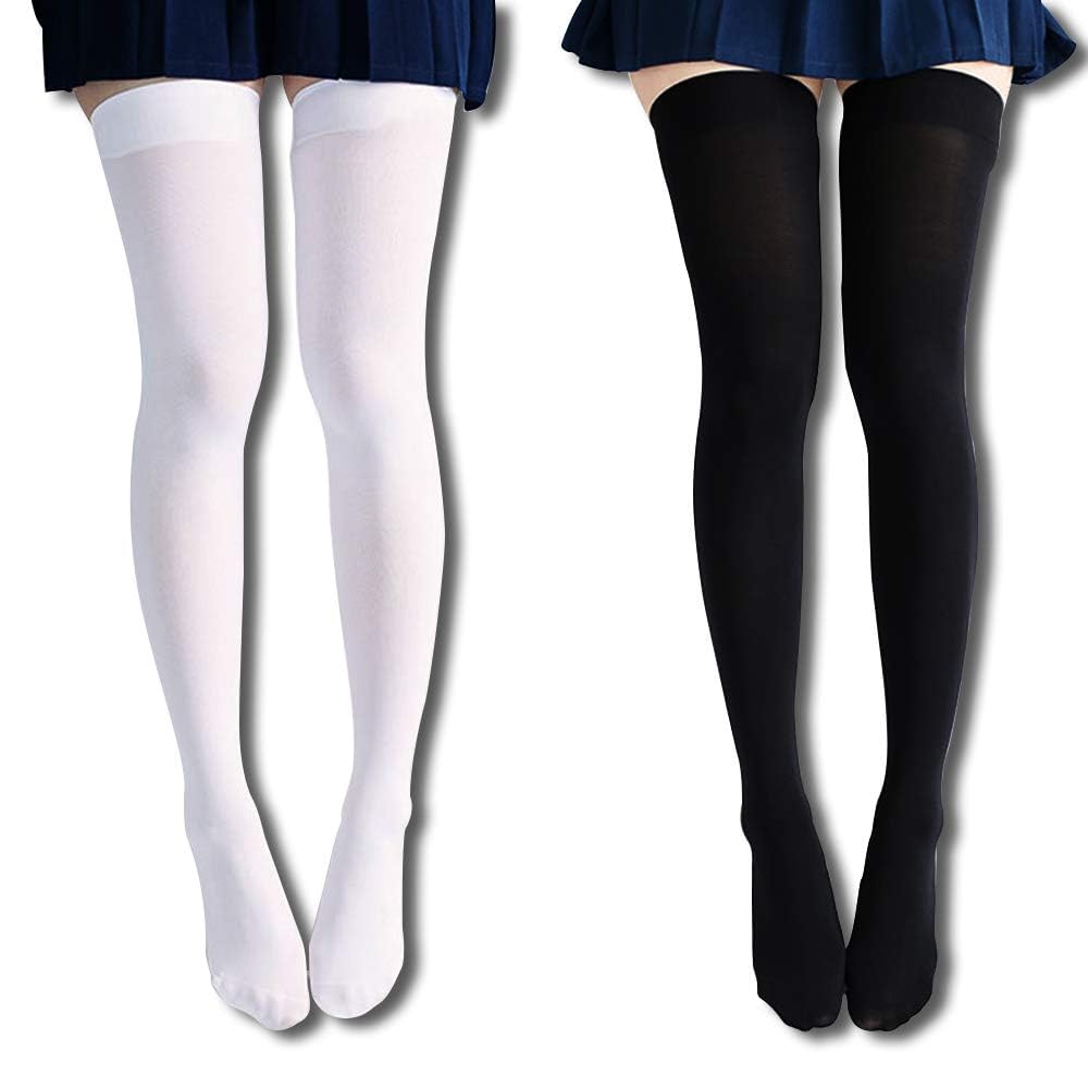 NCREEK 男の子も使える 大きいサイズ タイツ 靴下 伸縮性 男女兼用 可愛い コスプレ お洒落アイテム (ブラック)