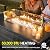 Sundale Outdoor 52 Inch Outdoor Fire Pit Table, 50000 BTU Propane Fire Pits with Storage Shelf, Glass Wind Guard and Lid, Wicker Patio Gas Fire Pit for Outside Patio and Garden, CSA-Listed(Grey)