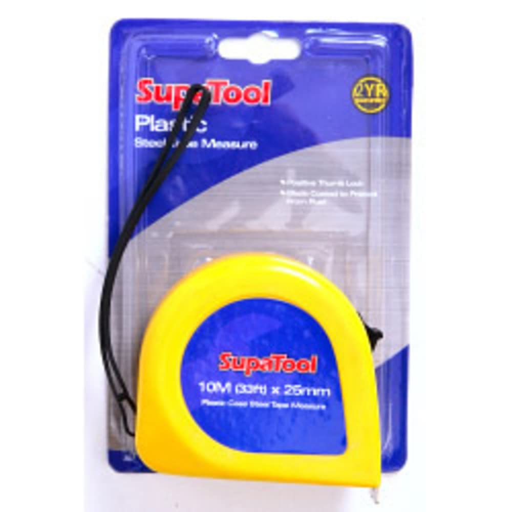 SupaToolPlastic Tape Measure 10m x 25mm