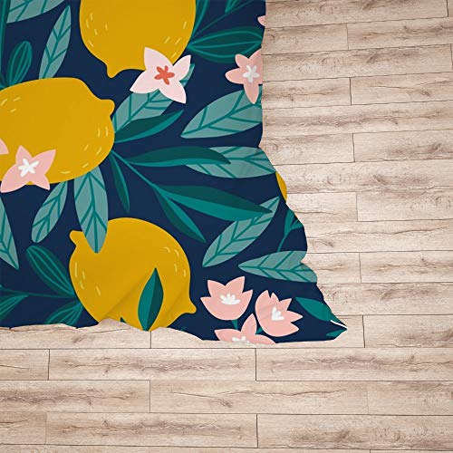 Parure de lit en polyester ultra doux CHEHONG fleurs de citron - 6