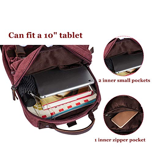 image for Leaper Retro Crossbody Bag Sling Bag Canvas Messenger Bag for Men Wome