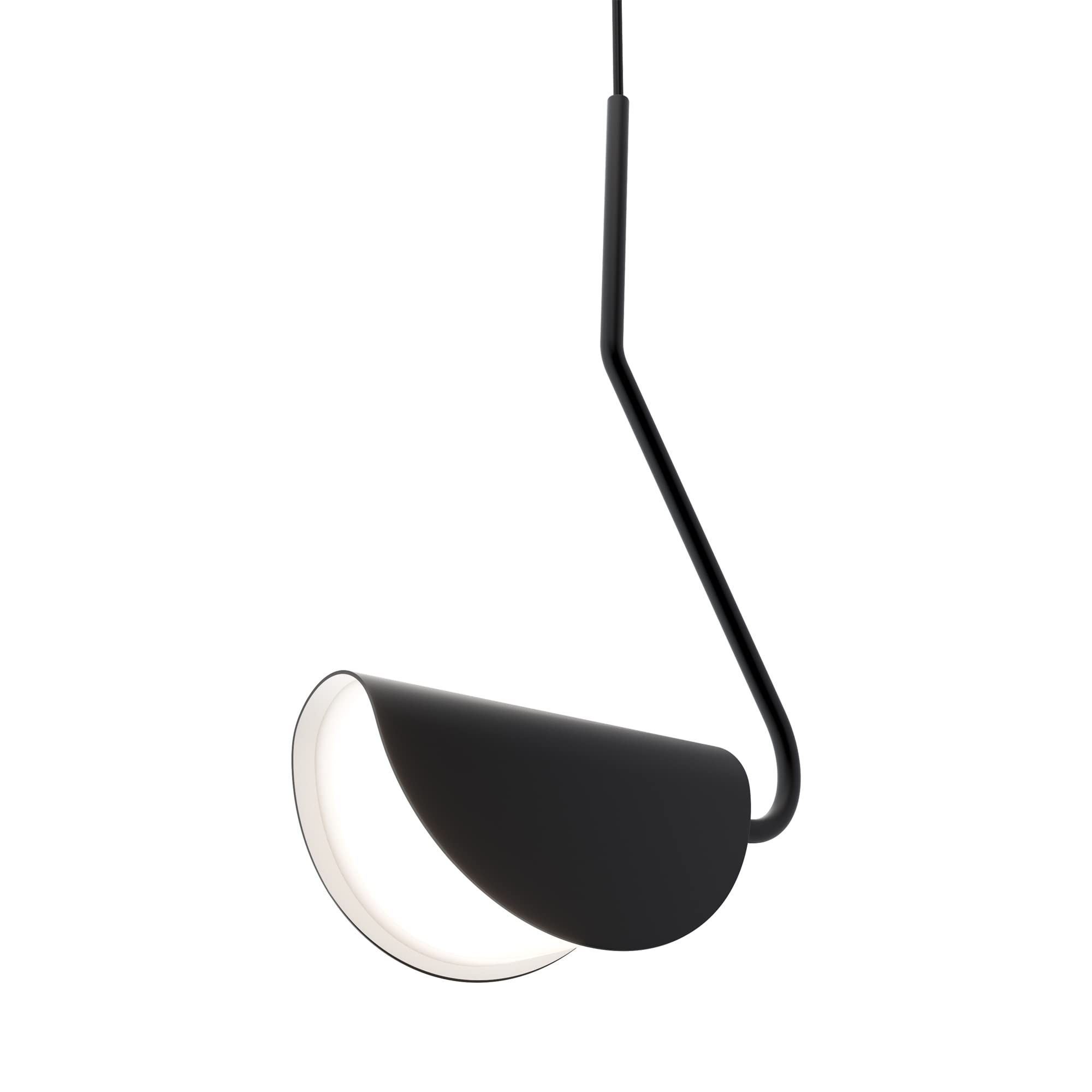 Lampada Pendente a Sospensione da Soffitto, Design Nordico, 1 luce, in Acrilico, Nera, High-Tech, Altezza Regolabile, per 1 x G9 (28W) non incl.