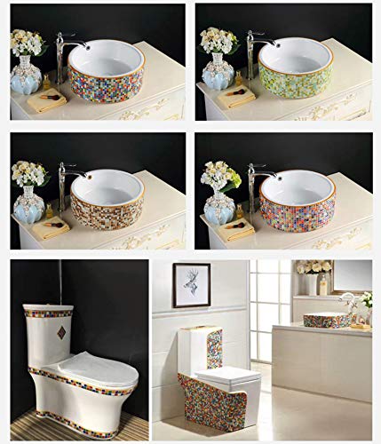 Esweny Mosaic Tiles Mixed Color Glass Tiles Shine Crystal Mosaic Glass Pieces Bulk Square Glitter Crystal Mosaic Tiles For Home Decoration Or Diy Crafts 200G,1X1 Cm thumb #3