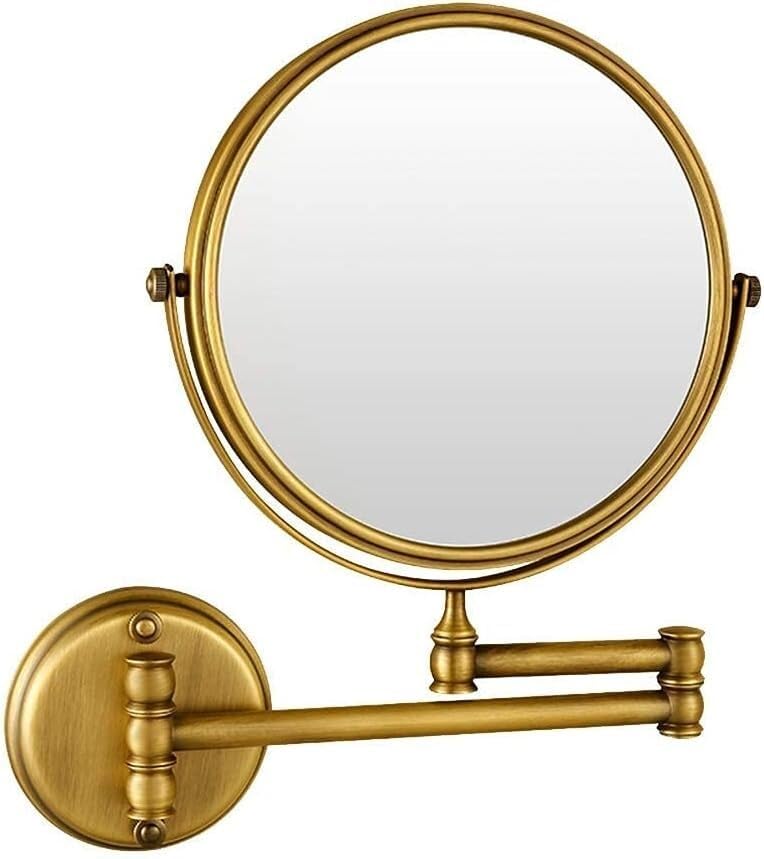 Miroir de salle de bain double grossissement flexible mural et détachable