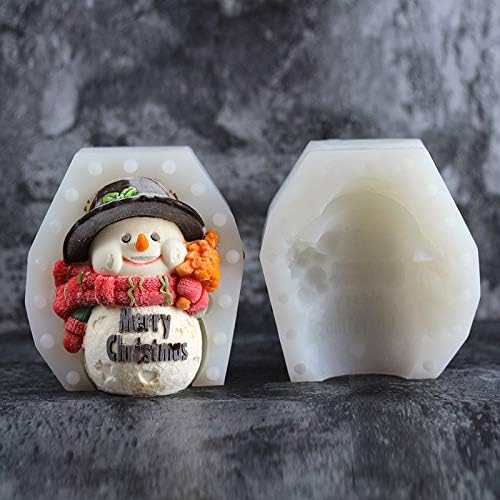 Christmas Silicone Mold Snowman Cake Decorating Molds Handmade Chocolate Mousse Ice cream Moulds Soap Making Tools