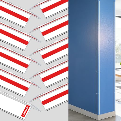 Clear Self-Adhesive Mini Wall Corner Protectors, Cute Corner Guards & Edge Protector for Wall Door Frame Cabinet Baseboard & Door, Table, Stair, Easy to Cut (1.7x40.6cm/0.67x16in)