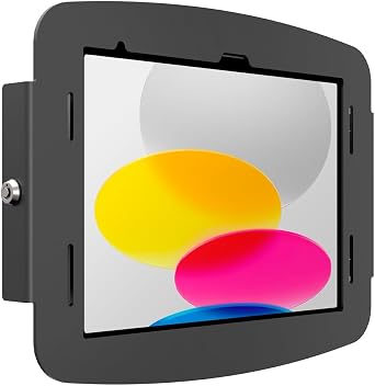 Compulocks Space Enclosure Wall Mount, Secure Anti Theft Display Holder for iPad 10th and 11th Generation A16, Durable Steel Security Case with Lock Black