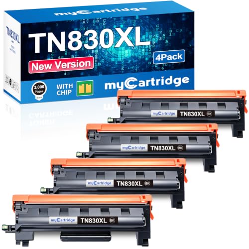 Toner TN830 XL haute capacité myCartridge pour Brother MFC-L2820DW aux textes noirs nets et durables