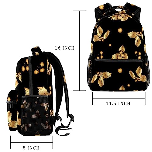 Sac à dos de Noël pour femme motif houx format compact 40cm