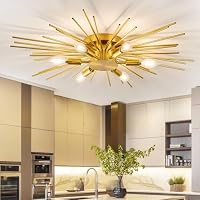 MS MU SHE SHU ZI 6 Lights Dimmable Flush Mount Ceiling Light