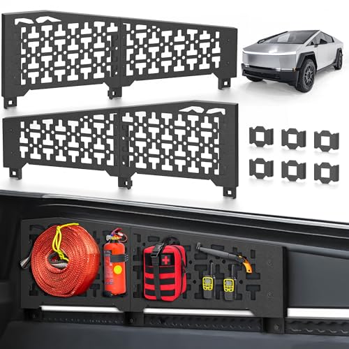 YZONA Truck Bed Molle Panel Compatible with 2023 2024 Tesla Cybertruck Metal Molle Panel Aluminum Material Compatible with Tesla Cybertruck Accessories (2-Pcs) by YZONA - Used condition - US$69.34