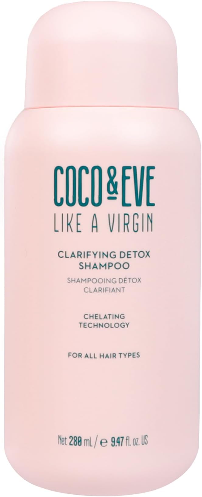 Coco & Eve and Clarifying Detox Shampoo Remove Hard Water Deposits With Hibiscus Vinegar Detoxify Scalp Colour-safe and Gentle on the Skin (280ml)