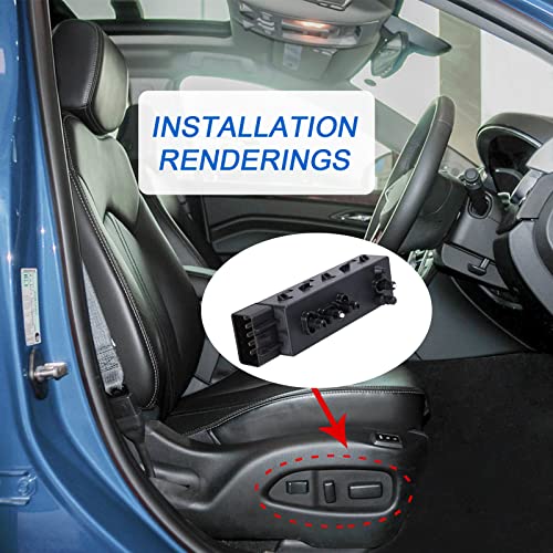 Busidn Front Left Driver Side 8 Way Power Seat Switch Adjuster Recline Recliner Switch Replacement For Cadillac Chevrolet Gmc Buick Replaces Part Number 25974714 12451497 15295258 96477909 #TOP1
