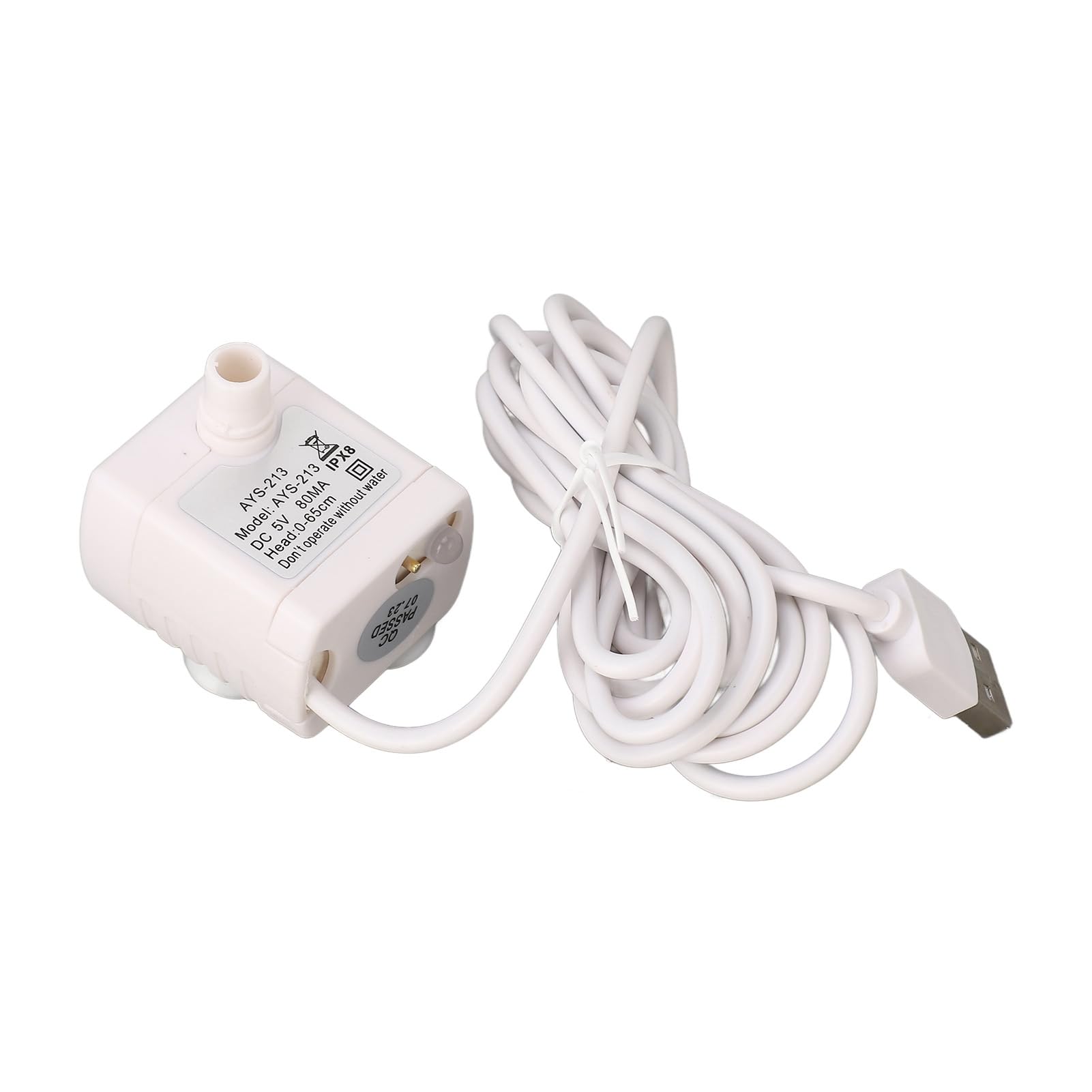 Mini Cat Fountain Pump, USB Powered Removable 5V DC Brushless Motor Prevents Dry Burning Adjustable Pet Water Fountain Pump for Replacement