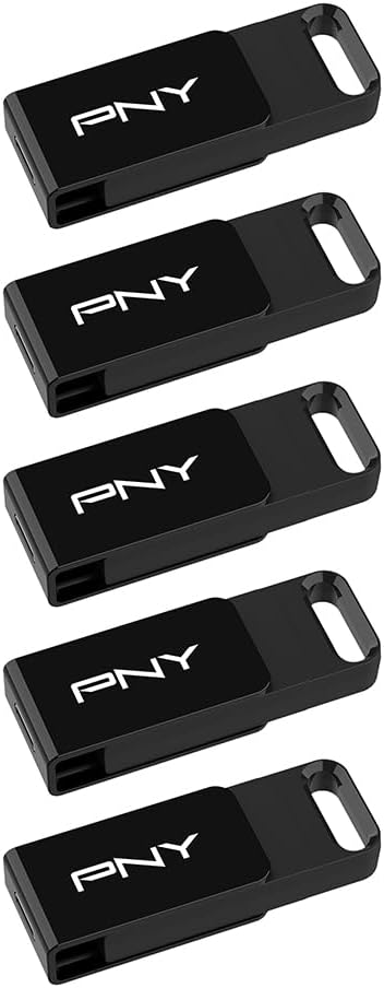 PNY Elite Type-C 64GB USB 3.2 Flash Drive – Up to 120MB/s Read, Up to 10x Faster Write Than USB 2.0, Reliable Design, Durable & Portable for Everyday Store & Share, Type-C Connector, 5-Pack