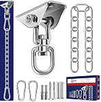 ALECPEA – ALECPEA Deckenhaken 450kg 360° Edelstahl mit 40cm Kette 2 Ka