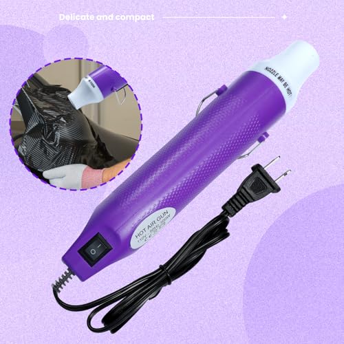 Heat Gun For Crafting, Mini Hot Air Gun For DIY Crafts,Heating Gun,Portable Heat-Gun Tool For Embossing Shrink Wrapping Drying Paint (Purple)