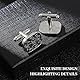 KOLZEMV 4 pcs manschettenknöpfe herren manchettenknoepfe herren Manschettenknöpfe Herren Schwarz Manchettenknoepfe Hochzeit Klassische Manschettenknöpfe Cufflinks for Men Hochzeit Tanzparty Business
