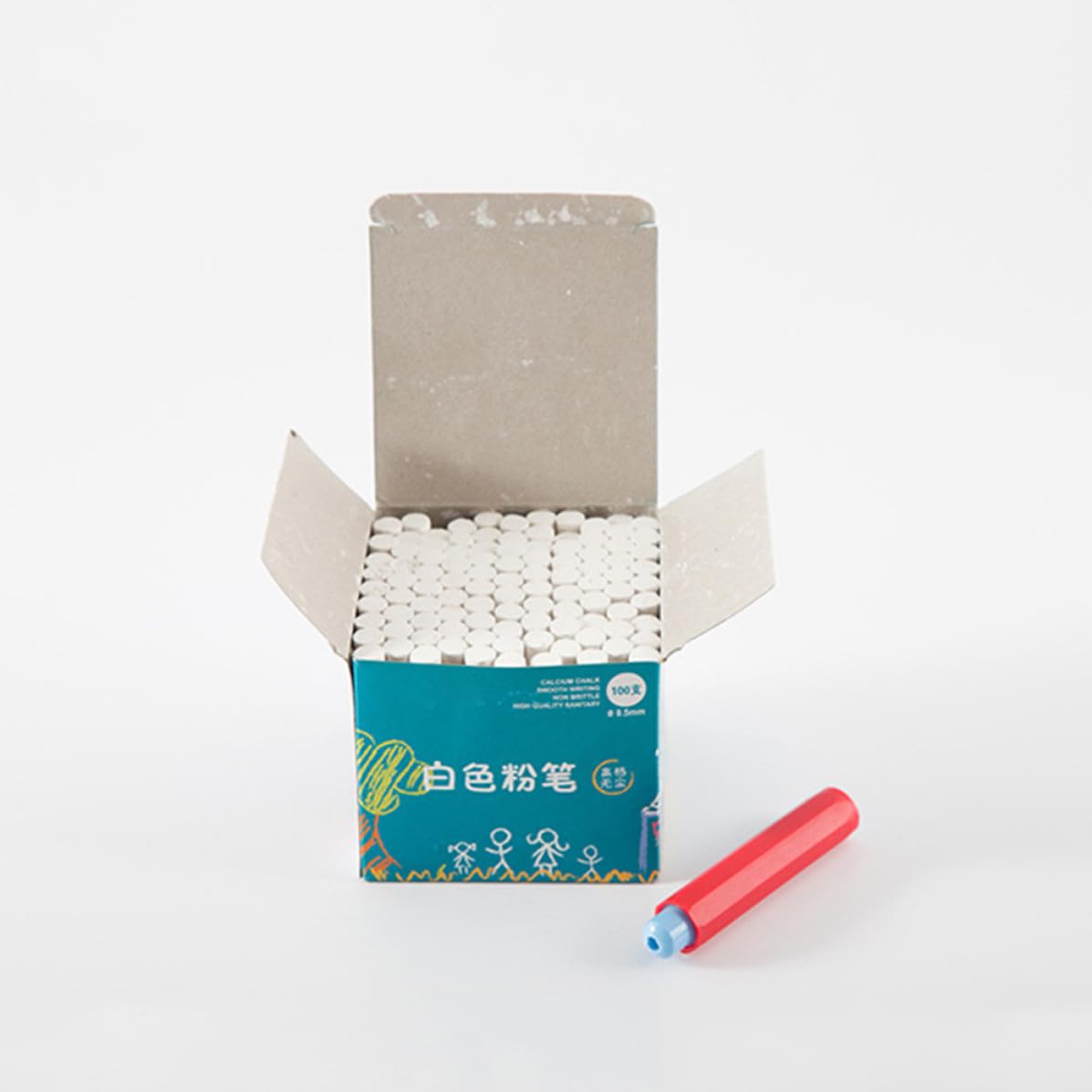 Toyvian 4 Cajas Cajas de Tizas sin Polvo de Yeso Blanco para Pizarra, Ligeras y Seguras, Ideales para Profesores en Actividades de Escritura y Pintura