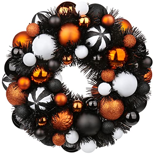 13 Zoll/33cm Halloween Kranz, Halloween Deko Garten, Halloween-Kranz...