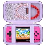 Elonbo Carrying Case Compatible with GAMPLAE/ SNONBROS/ X-JOYKIDS Handheld Game Console for Kids, Retro Video Games Travel Storage Cover Bag, Portable Electronic Game Player Organizer Holder, Purple