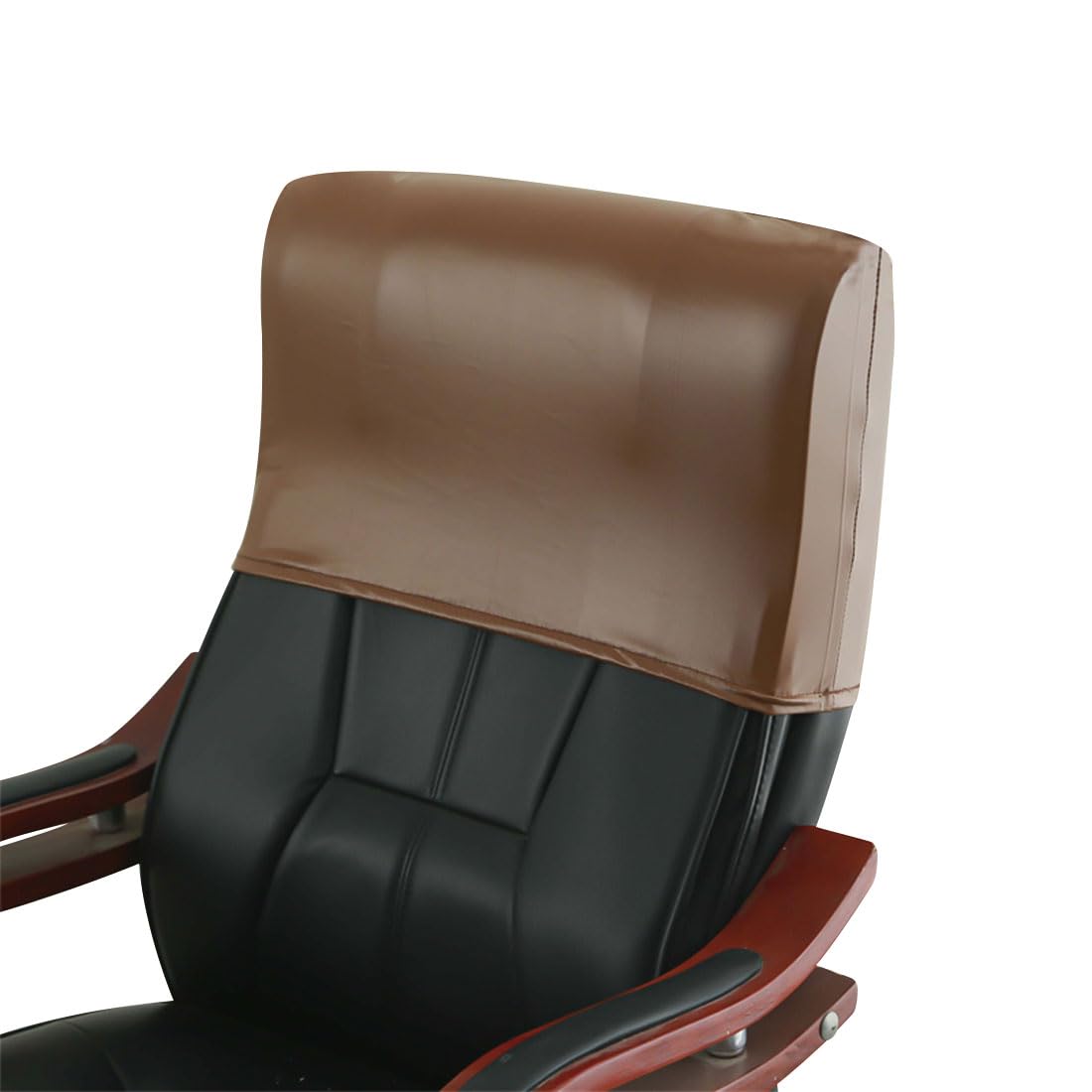 Copertura impermeabile in pelle PU per poggiatesta per sedie da ufficio, protezione elastica per sedie con schienale alto, 1 pezzo e elegante protezione per poggiatesta, ideale per casa e ufficio