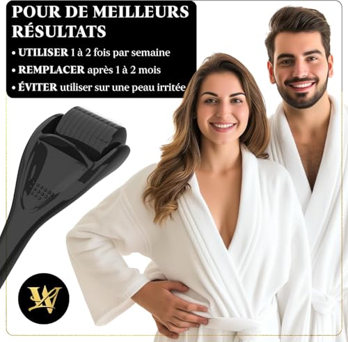 Derma Roller 0,5mm routine soin visage et cuir chevelu | Pack de 2 - 5