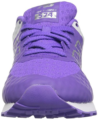 Image of New Balance Kid's 574 V1 Lace-Up Sneaker, Purple /Grey, 4 W US Big Kid (8-12 Years)