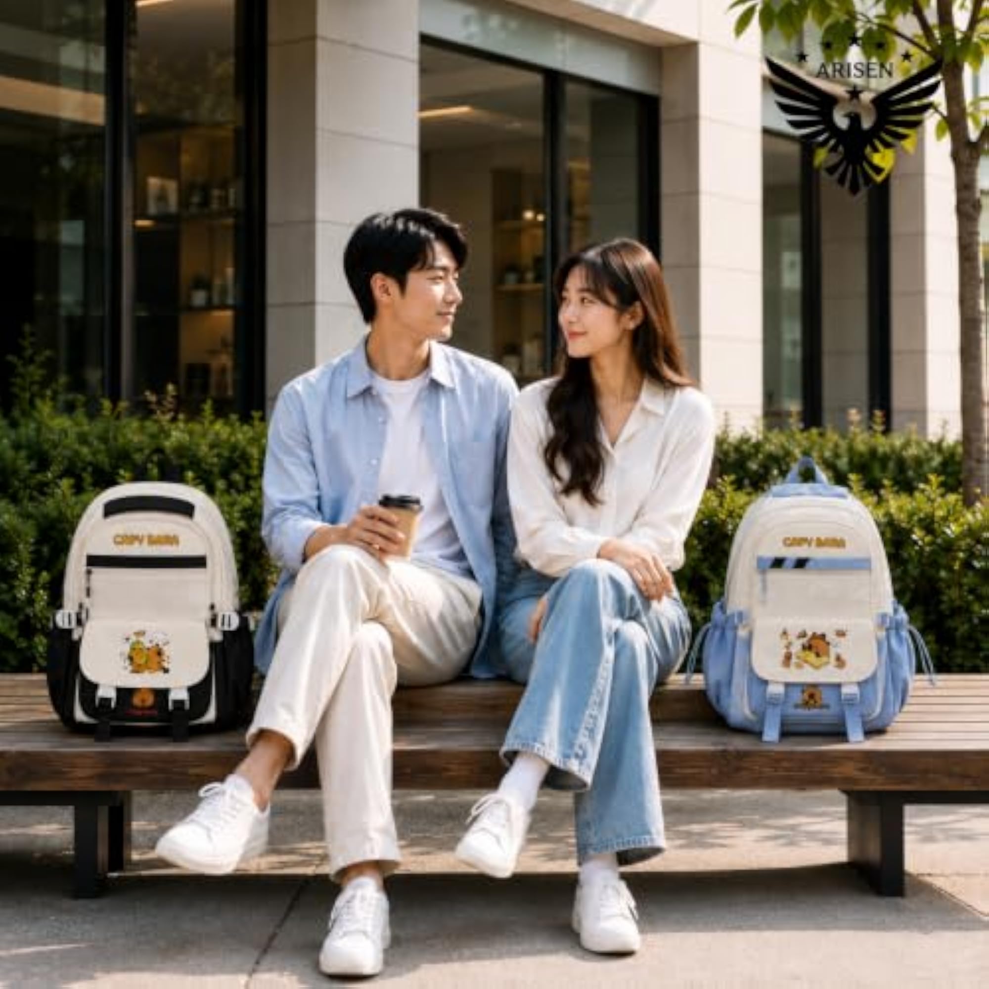 Unisex Korean Style Backpack Stylish Casual Backpack