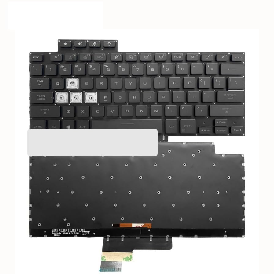 Clavier AZERTY rétroéclairé pour ASUS TUF Air FX516 touches noires