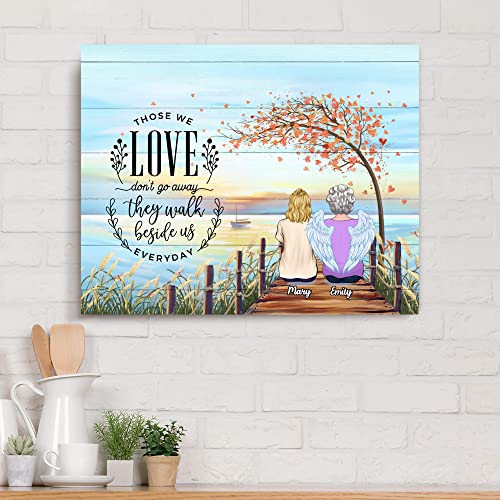 GOSSBY-Personalized-Custom-Canvas-Mother-And-Daughter-Those-We-Love-Dont-Go-Away-They-Walk-Beside-Us-Everyday-Personalized-Pictures-to-Canvas-for-Wall-Custom-Canvas-Prints-with-Your-Photos-for-Fam GOSSBY Personalized Custom Canvas Mother And Daughter Those We Love Dont Go Away They Walk Beside Us Everyday Personalized Pictures to Canvas for Wall Custom Canvas Prints with Your Photos for Fam
